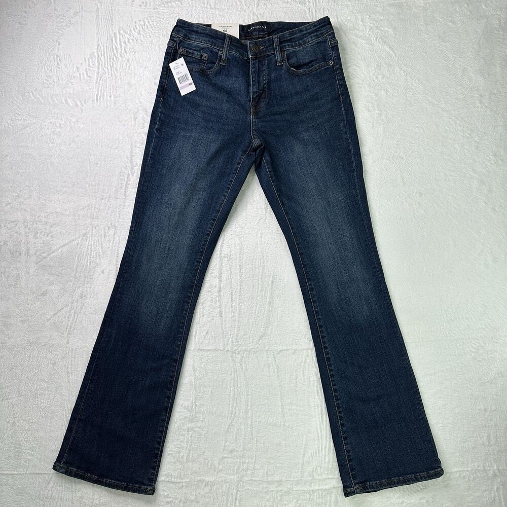 Aero Mid Rise Boot Stretch Jeans Aeropostale Sz 6 Short